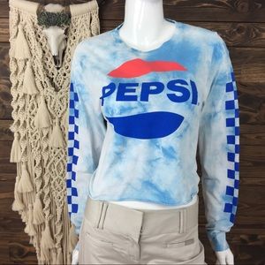 Pepsi |‎ Tie Dye Graphic Crop Tee